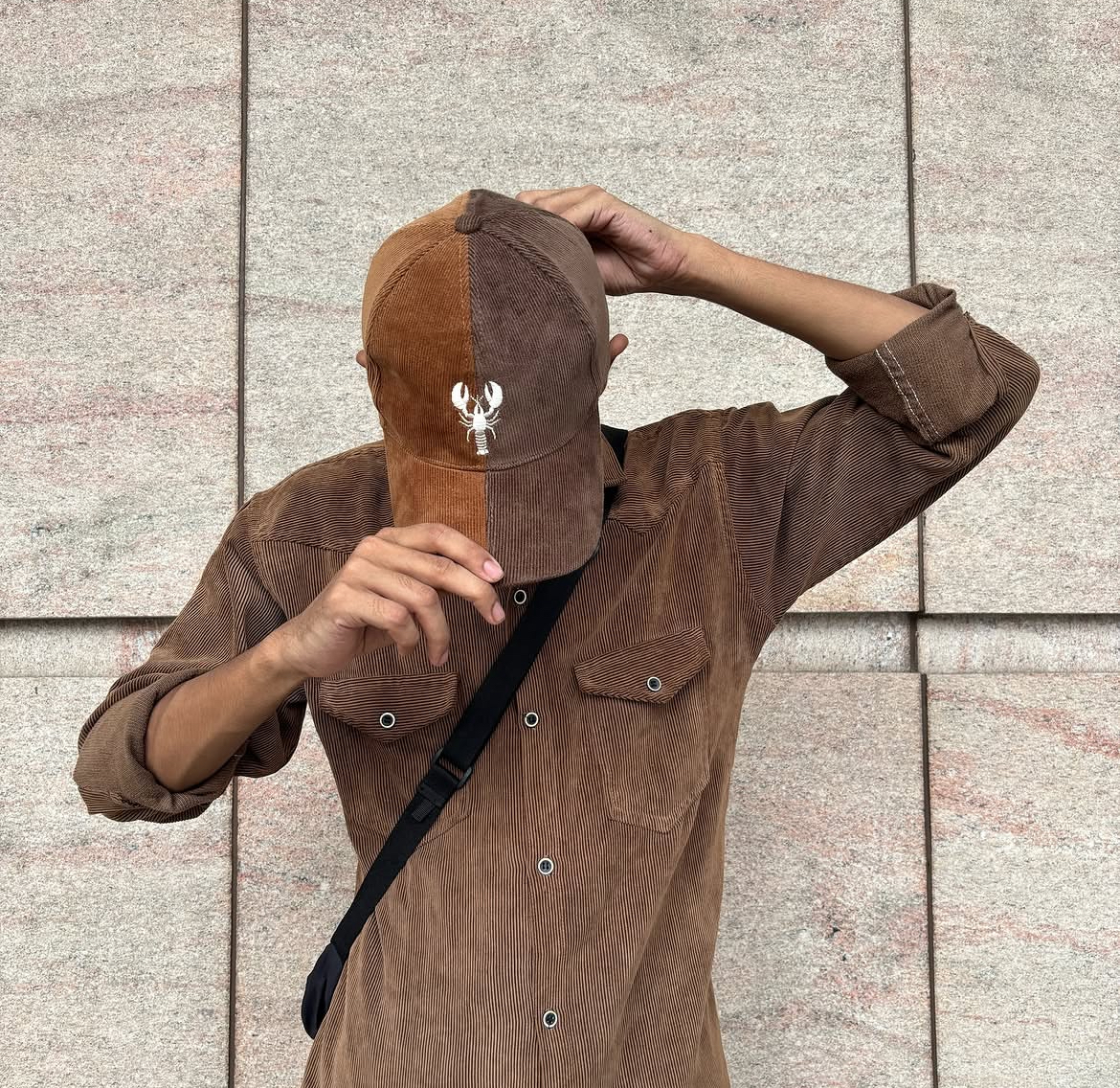 Double Shade Brown LOBSTER CORDUROY cap